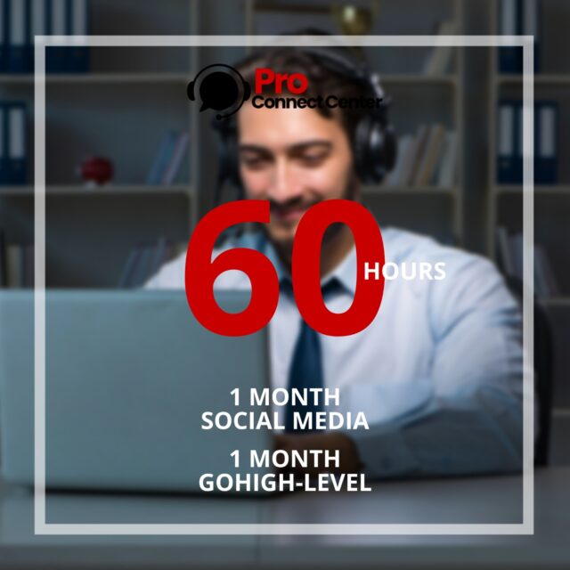 60 Telemarketing Hours & 1 Month Social Media + GHL