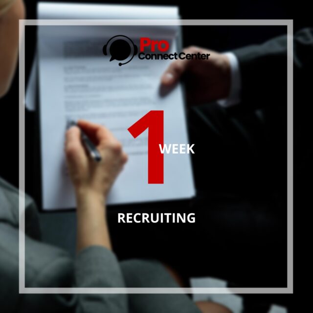 1 Week of recruiting